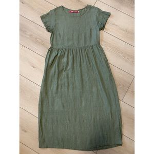 Pyne and Smith Linen Midi Dress Small